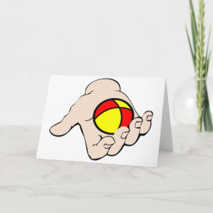 Hand With Juggling Ball Greeting Cards