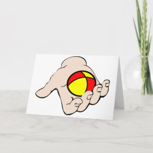 Hand With Juggling Ball Greeting Cards