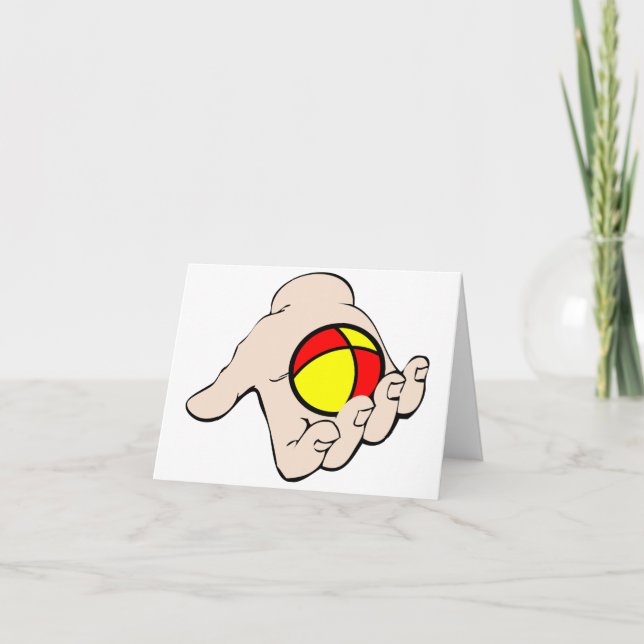 Hand With Juggling Ball Note Cards (Front)