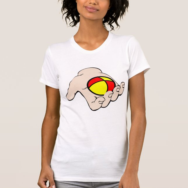 Hand With Juggling Ball Womens T-Shirt (Front)