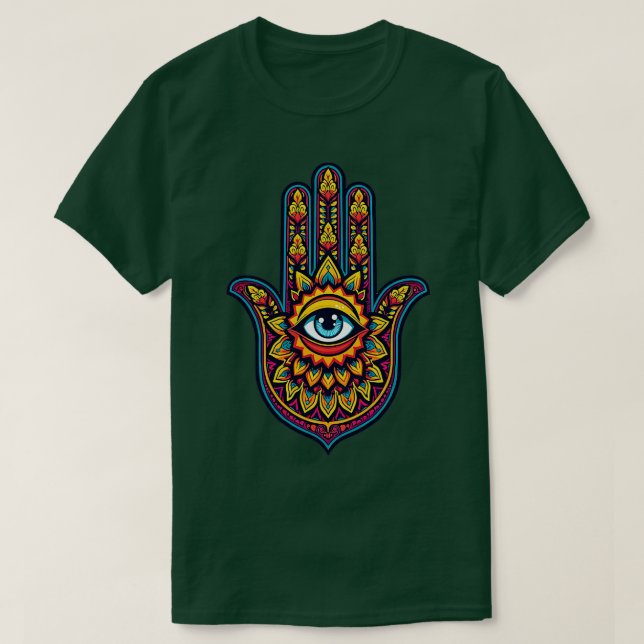 Hand With One Eyes Five Fingers T-Shirt (Design Front)