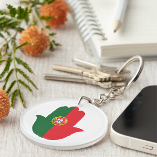 HAND With Portugal Flag Key Ring