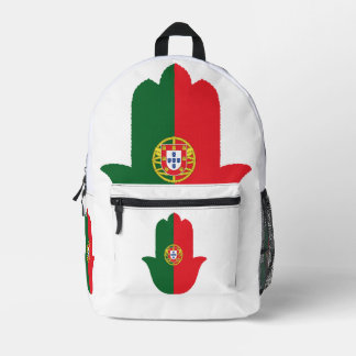 HAND With Portugal Flag Printed Backpack