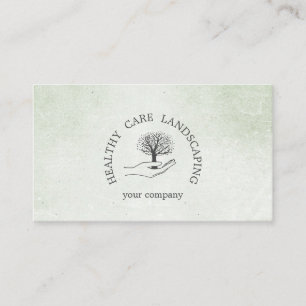 Hand with tree business card