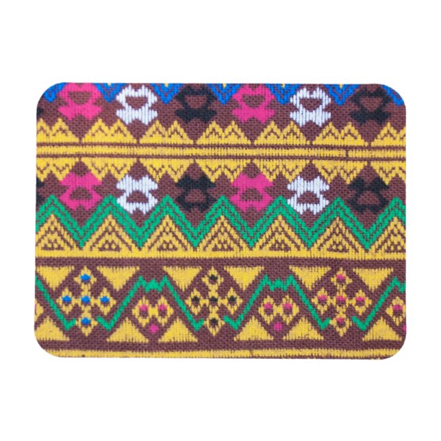 Hand Woven Thai Silk Pattern Magnet (Horizontal)