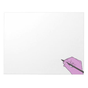 Hand writing notepad