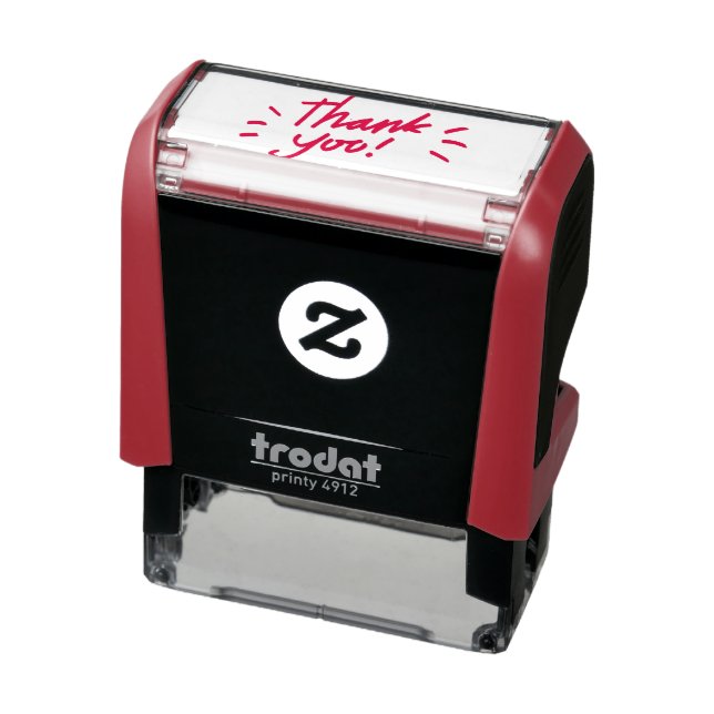 Hand writing thank you drawn self-inking stamp (Product)