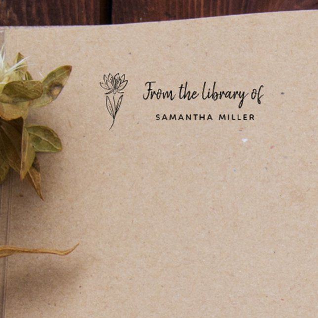 Hand-written Botanical Custom Book The Library Of  Self-inking Stamp (Creator Uploaded)