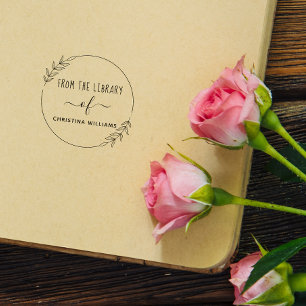 Hand-written Custom Name From The Library Of Self- Self-inking Stamp