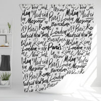 Hand Written Famous Cities of the World Pattern