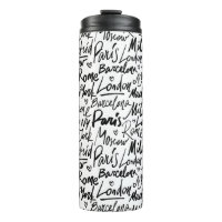Hand Written Famous Cities of the World Pattern