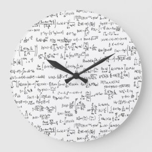 Hand Written Math Equations // Large Clock