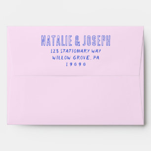 Hand-Written Retro Bright Fun Modern Bold Wedding Envelope