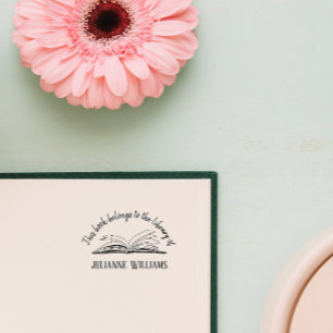 Hand-written Vintage & Elegant Library Books  Self-inking Stamp