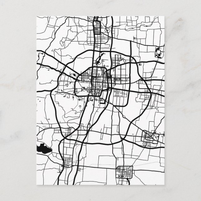 Handan China City Map Postcard (Front)