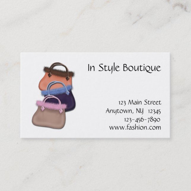Handbag Business Card (Front)