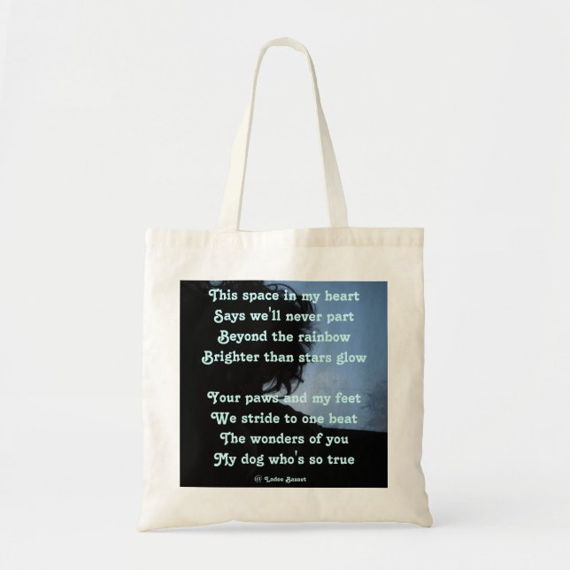 Handbag Poem Ode To Dogs By Ladee Basset (Front)