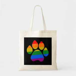 Handbag Red Rainbow Paws
