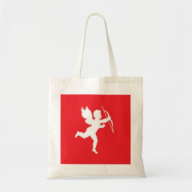 Handbag White Cupid On Red (Front)