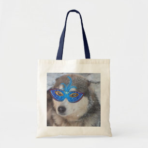 Handbag with Husky Blue Eyes Mardi Gras Mask