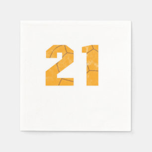 Handball 21 st Birthday Celebration Sports Gift Napkin