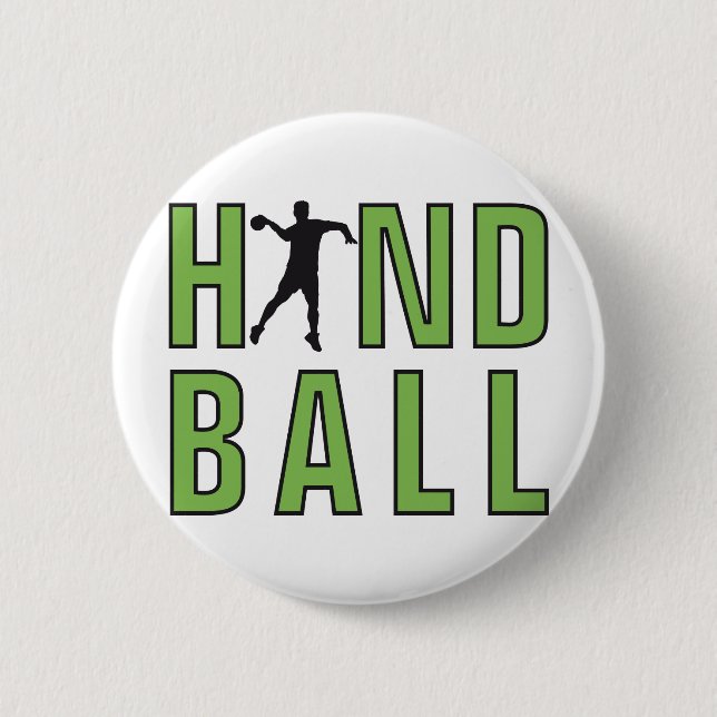 Handball 6 Cm Round Badge (Front)