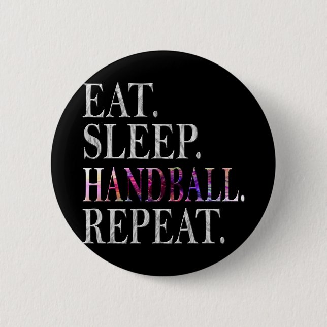 handball 6 cm round badge (Front)