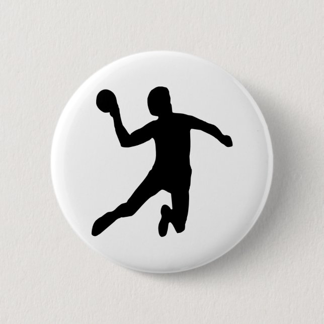 Handball 6 Cm Round Badge (Front)