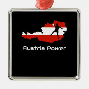 Handball -Austria Power Austria Shirt Metal Ornament