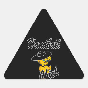 Handball Chick #4 Triangle Sticker