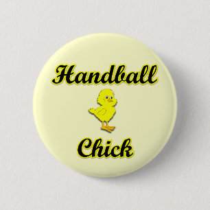 Handball Chick 6 Cm Round Badge