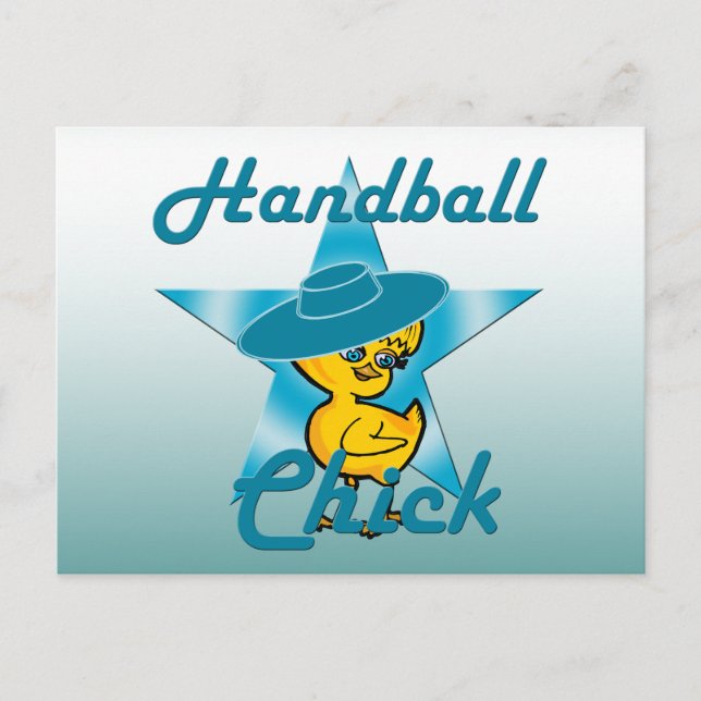 Handball Chick #7 Postcard (Front)