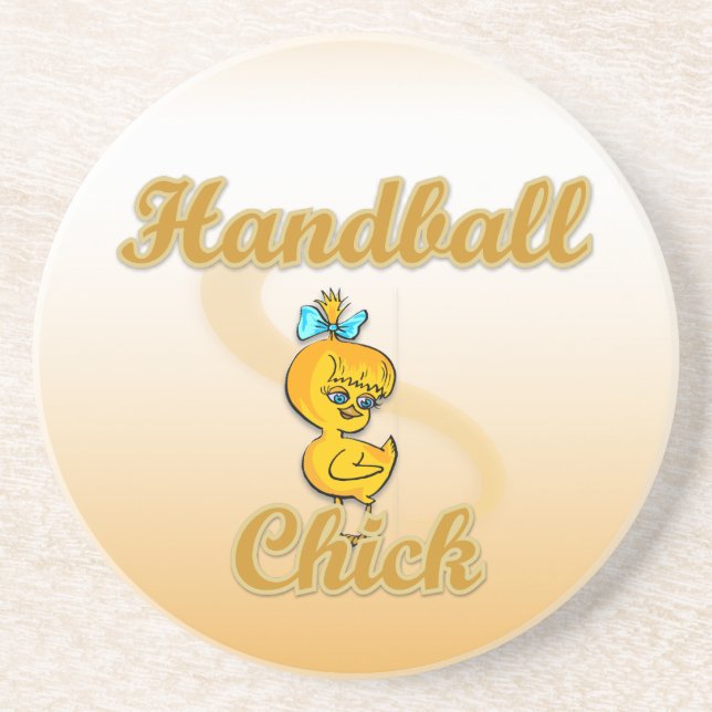 Handball Chick Coaster (Front)