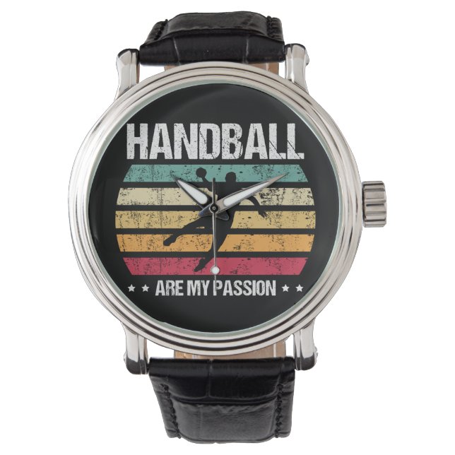 Handball Circle Runner Are my Passion Retro Gift Watch (Front)