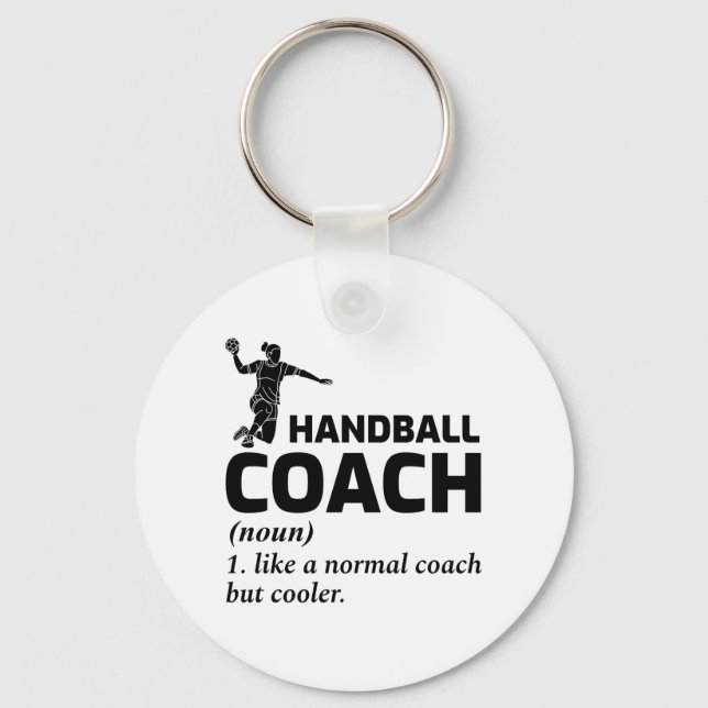 Handball Coach Handballer Funny Saying  Key Ring (Front)