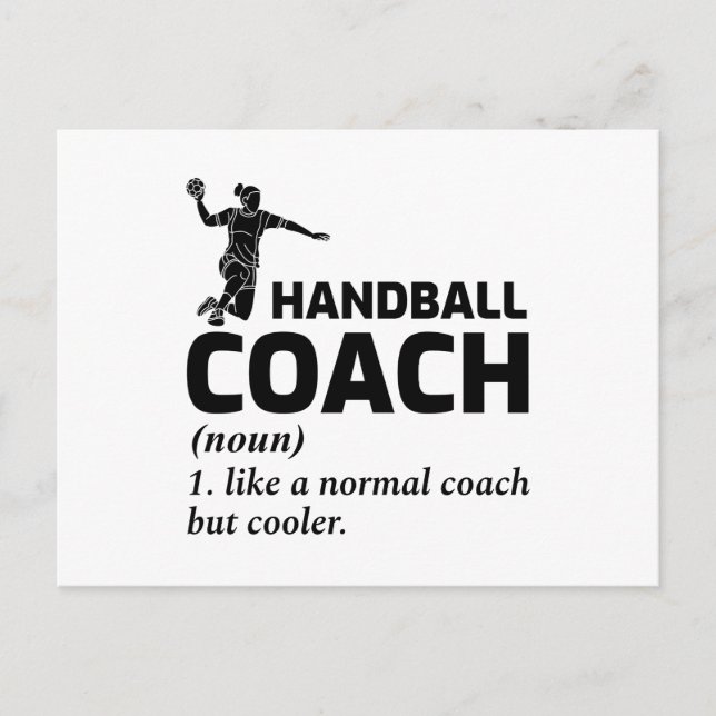 Handball Coach Handballer Funny Saying  Postcard (Front)