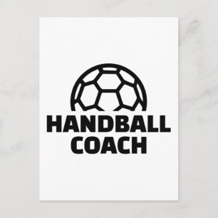 Handball coach postcard