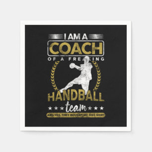 Handball Coach Throwing Team Sports Goal Gift Napkin