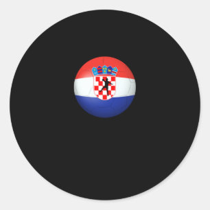 Handball - Croatia Flag Tournament Shirt Classic Round Sticker