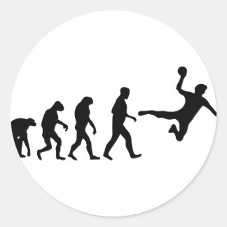 handball evolution classic round sticker