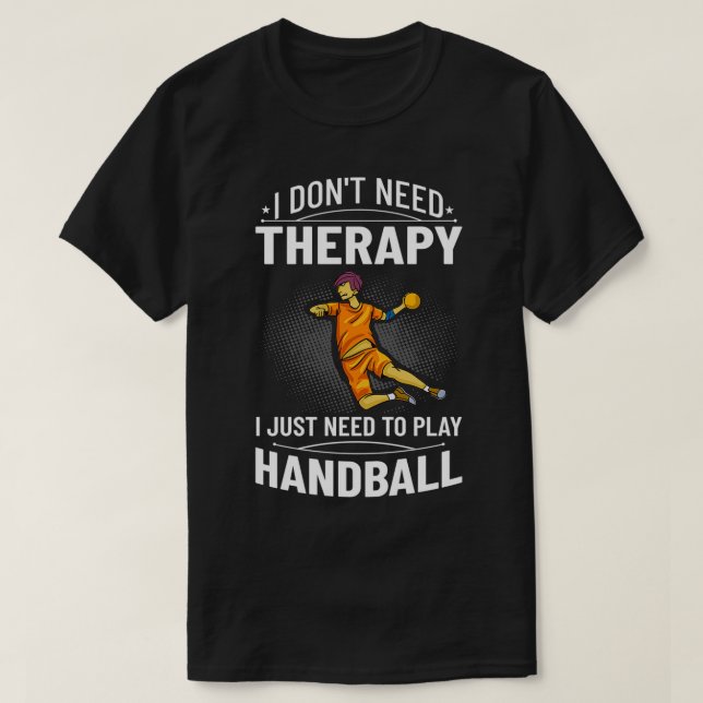 Handball Game Ball Player Rules Court Team 6 T-Shirt (Design Front)