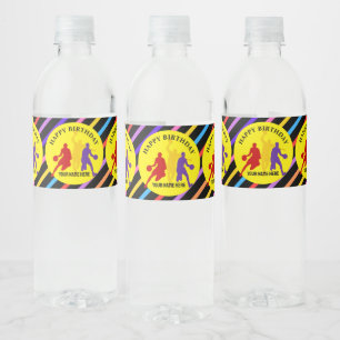 Handball Girl Birthday, Handball Player Gift Water Bottle Label