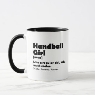 Handball Girl Dictionary Definition Funny Handball Mug
