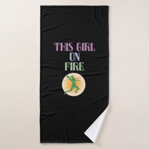Handball "Girl On Fire" Bath Towel
