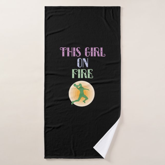 Handball "Girl On Fire" Bath Towel (Bath Towel)