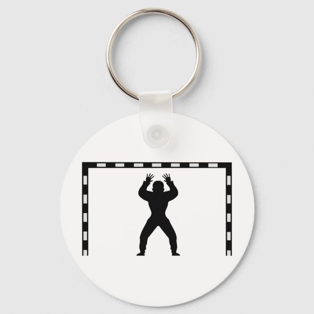 handball goal keeper icon key ring (Front)
