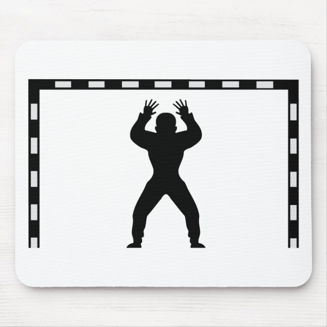 handball goal keeper icon mouse pad (Front)