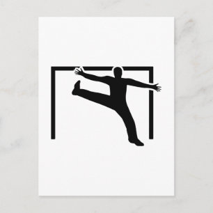 Handball goalkeeper postcard