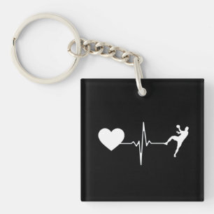 Handball Handball Player Heartbeat Key Ring