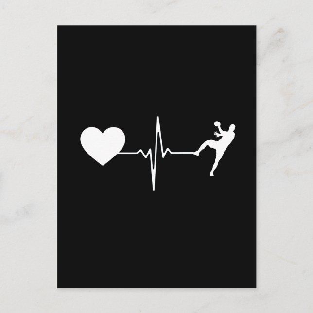 Handball Handball Player Heartbeat Postcard (Front)